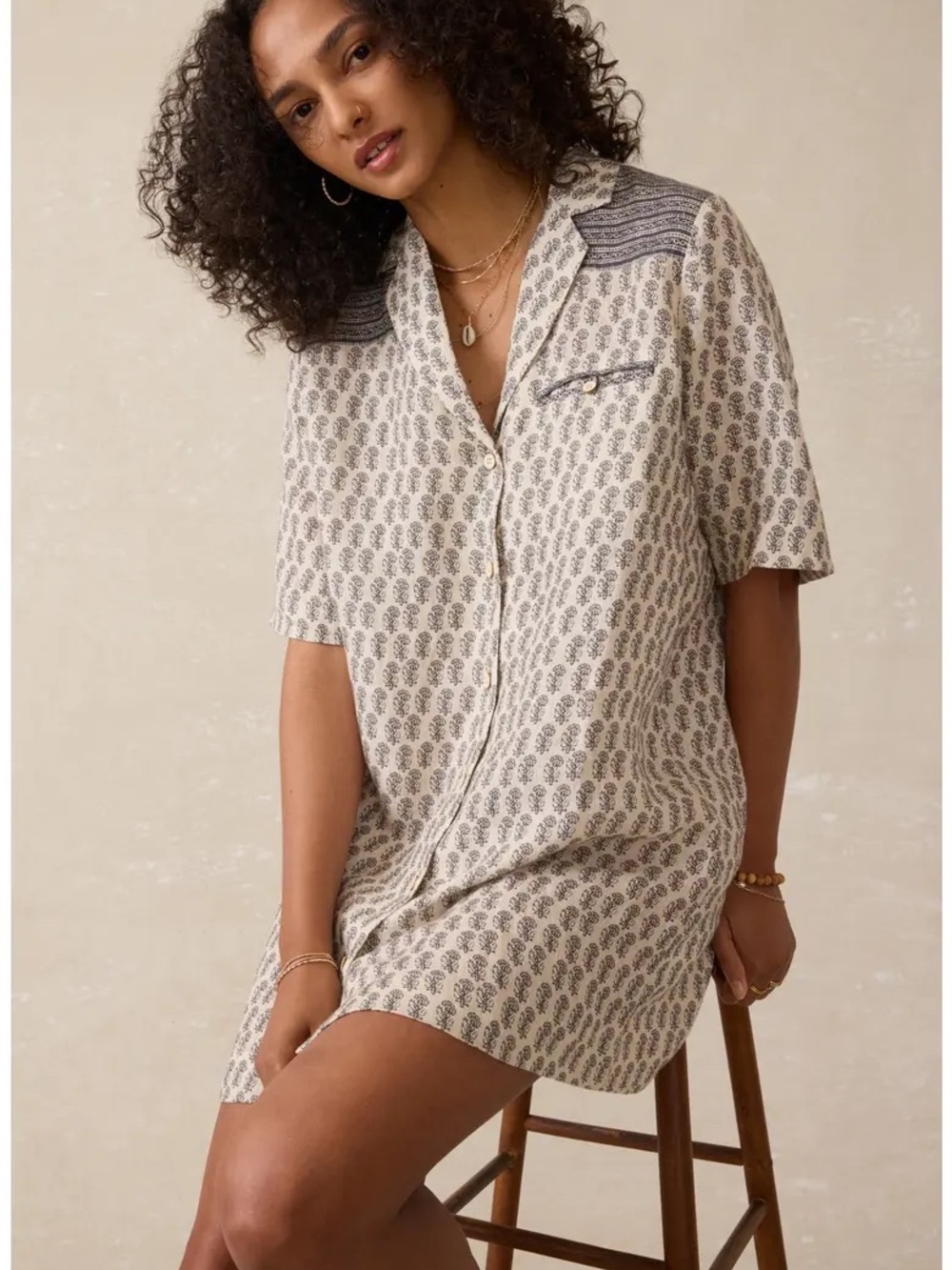 Faherty Paradise Linen Button Dress